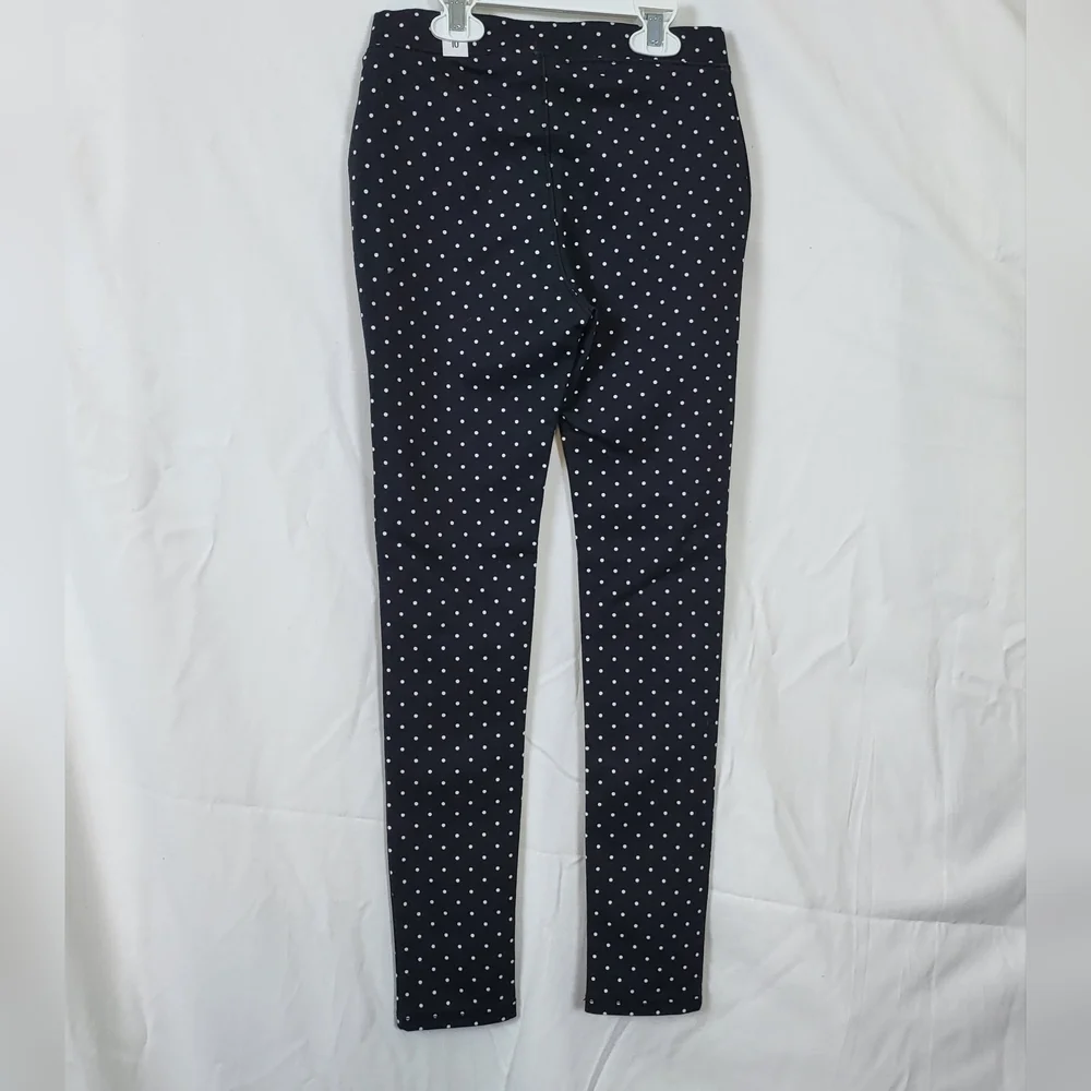 Childrens Place Girls Black‎ White Polka Dot Full Length Leggings 10 New